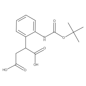 2-(2-{[(Tert-butoxy)carbonyl]amino}phenyl)butanedioic acid结构式