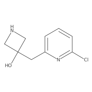 3-[(6-Chloropyridin-2-yl)methyl]azetidin-3-ol结构式