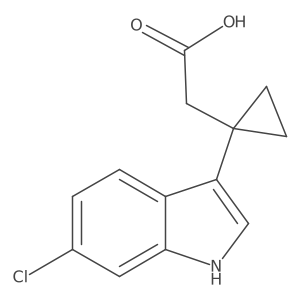 2-[1-(6-chloro-1H-indol-3-yl)cyclopropyl]acetic acid Structure