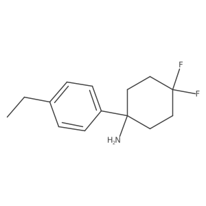 1-(4-Ethylphenyl)-4,4-difluorocyclohexan-1-amine Structure