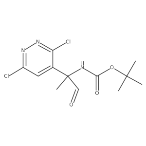 tert-butyl N-[2-(3,6-dichloropyridazin-4-yl)-1-oxopropan-2-yl]carbamate结构式