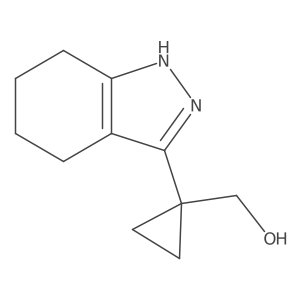 [1-(4,5,6,7-tetrahydro-1H-indazol-3-yl)cyclopropyl]methanol结构式