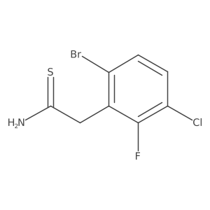 2-(6-Bromo-3-chloro-2-fluorophenyl)ethanethioamide结构式