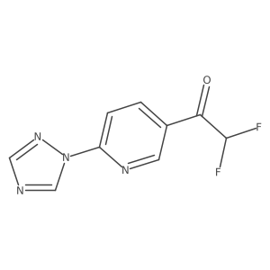 2,2-difluoro-1-[6-(1H-1,2,4-triazol-1-yl)pyridin-3-yl]ethan-1-one Structure