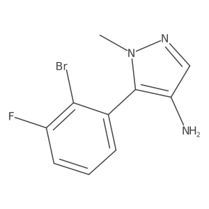 5-(2-bromo-3-fluorophenyl)-1-methyl-1H-pyrazol-4-amine结构式