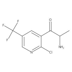 2-Amino-1-[2-chloro-5-(trifluoromethyl)pyridin-3-yl]propan-1-one结构式