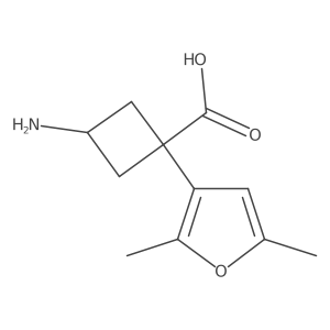 3-Amino-1-(2,5-dimethylfuran-3-yl)cyclobutane-1-carboxylic acid结构式