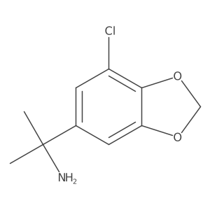 2-(7-Chloro-1,3-dioxaindan-5-yl)propan-2-amine结构式
