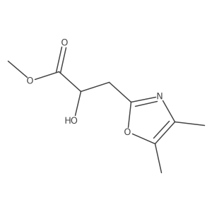 Methyl 3-(dimethyl-1,3-oxazol-2-yl)-2-hydroxypropanoate结构式