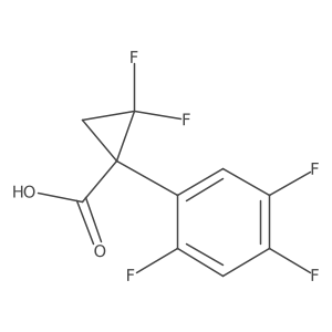 2,2-Difluoro-1-(2,4,5-trifluorophenyl)cyclopropane-1-carboxylic acid Structure