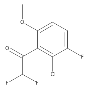 1-(2-Chloro-3-fluoro-6-methoxyphenyl)-2,2-difluoroethan-1-one Structure