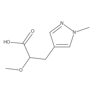 2-methoxy-3-(1-methyl-1H-pyrazol-4-yl)propanoic acid结构式