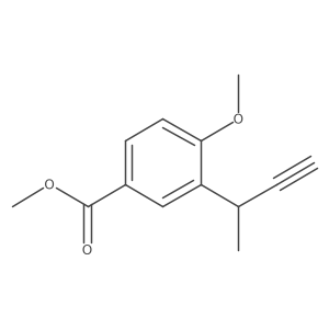 Methyl 3-(but-3-yn-2-yl)-4-methoxybenzoate结构式