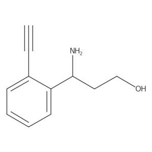 3-Amino-3-(2-ethynylphenyl)propan-1-ol结构式