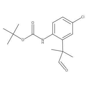 tert-butyl N-[4-chloro-2-(2-methyl-1-oxopropan-2-yl)phenyl]carbamate结构式