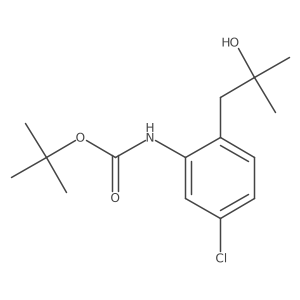 tert-butyl N-[5-chloro-2-(2-hydroxy-2-methylpropyl)phenyl]carbamate结构式