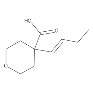 4-(But-1-en-1-yl)oxane-4-carboxylic acid结构式