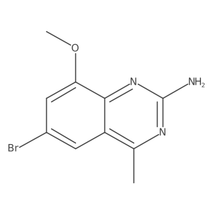 6-Bromo-8-methoxy-4-methylquinazolin-2-amine结构式