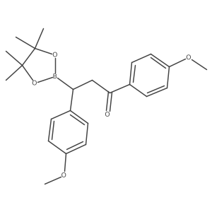 1,3-Bis(4-methoxyphenyl)-3-oxopropylboronic Acid Pinacol Ester结构式