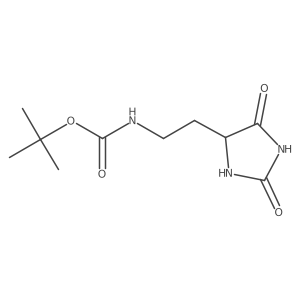 tert-butyl N-[2-(2,5-dioxoimidazolidin-4-yl)ethyl]carbamate Structure