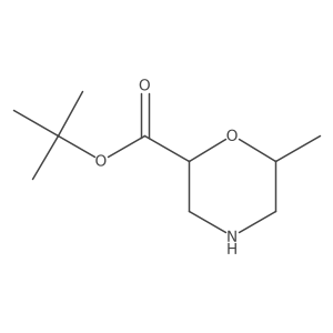 Tert-butyl (2S,6R)-6-methylmorpholine-2-carboxylate结构式