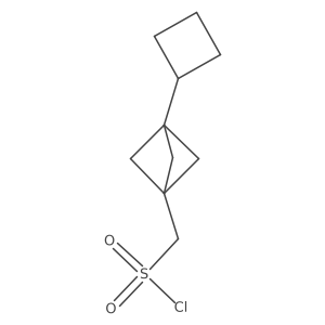 (3-Cyclobutyl-1-bicyclo[1.1.1]pentanyl)methanesulfonyl chloride Structure