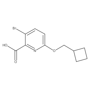 3-Bromo-6-(cyclobutylmethoxy)picolinic acid结构式