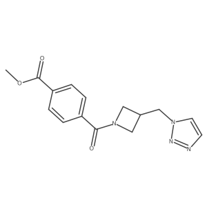 methyl 4-{3-[(1H-1,2,3-triazol-1-yl)methyl]azetidine-1-carbonyl}benzoate结构式