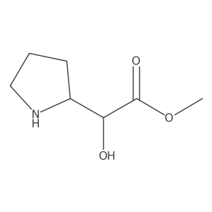 methyl 2-hydroxy-2-[(2R)-pyrrolidin-2-yl]acetate结构式