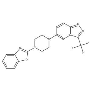 2-[4-[3-(Trifluoromethyl)-[1,2,4]triazolo[4,3-b]pyridazin-6-yl]piperazin-1-yl]-1,3-benzoxazole结构式