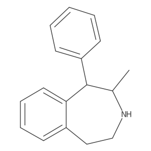 rac-(1R,2S)-2-methyl-1-phenyl-2,3,4,5-tetrahydro-1H-3-benzazepine结构式