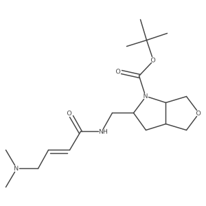 tert-butyl 2-{[(2E)-4-(dimethylamino)but-2-enamido]methyl}-hexahydro-1H-furo[3,4-b]pyrrole-1-carboxylate结构式