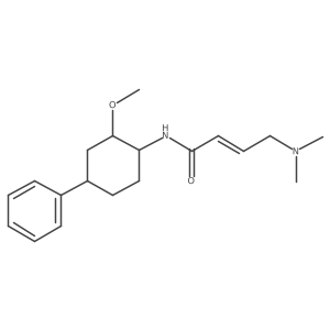 (2E)-4-(dimethylamino)-N-(2-methoxy-4-phenylcyclohexyl)but-2-enamide结构式