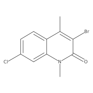 3-bromo-7-chloro-1,4-dimethyl-2(1H)-Quinolinone结构式