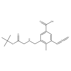 3-Azido-5-({[2-(tert-butoxy)-2-oxoethyl]amino}methyl)-4-methylbenzoic acid结构式