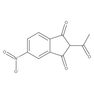 2-Acetyl-5-nitroindan-1,3-dione结构式