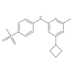 6-cyclobutyl-N-(4-methanesulfonylphenyl)-2-methylpyrimidin-4-amine Structure