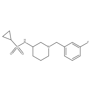N-{1-[(3-fluorophenyl)methyl]piperidin-3-yl}cyclopropanesulfonamide Structure