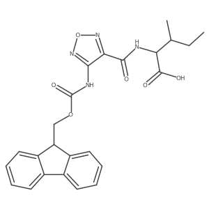 (2S)-2-{[4-({[(9H-fluoren-9-yl)methoxy]carbonyl}amino)-1,2,5-oxadiazol-3-yl]formamido}-3-methylpentanoic acid结构式