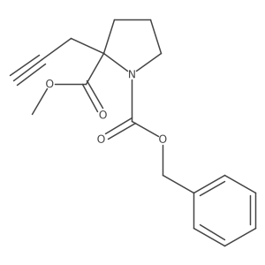 1-Benzyl 2-methyl 2-(prop-2-yn-1-yl)pyrrolidine-1,2-dicarboxylate结构式
