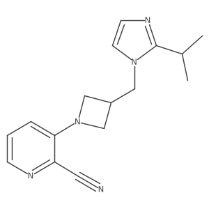 3-(3-{[2-(propan-2-yl)-1H-imidazol-1-yl]methyl}azetidin-1-yl)pyridine-2-carbonitrile Structure