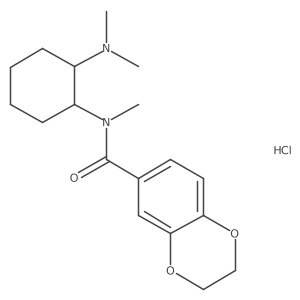 trans-N-2-(dimethylamino)cyclohexyl)-N-methyl-2,3-dihydrobenzo[b][1,4]dioxine-6-carboxamide,monohydrochloride Structure