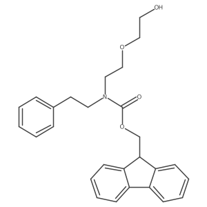 (9H-fluoren-9-yl)methyl N-[2-(2-hydroxyethoxy)ethyl]-N-(2-phenylethyl)carbamate结构式