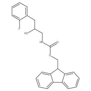 (9H-fluoren-9-yl)methyl N-[3-(2-fluorophenyl)-2-hydroxypropyl]carbamate结构式
