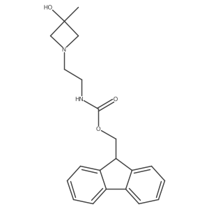 (9H-fluoren-9-yl)methyl N-[2-(3-hydroxy-3-methylazetidin-1-yl)ethyl]carbamate Structure