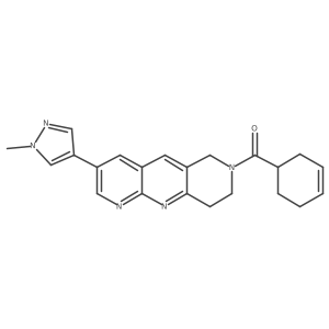 4-[7-(cyclohex-3-ene-1-carbonyl)-6H,7H,8H,9H-pyrido[2,3-b]1,6-naphthyridin-3-yl]-1-methyl-1H-pyrazole Structure