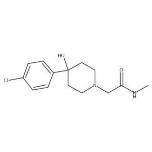 2-[4-(4-chlorophenyl)-4-hydroxypiperidin-1-yl]-N-methylacetamide结构式