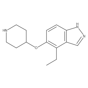 4-Ethyl-5-(4-piperidinyloxy)-1H-indazole结构式
