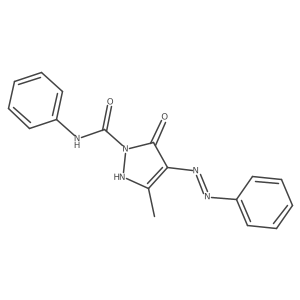 4,5-Dihydro-3-methyl-5-oxo-N-phenyl-4-(2-phenylhydrazinylidene)-1H-pyrazole-1-carboxamide Structure