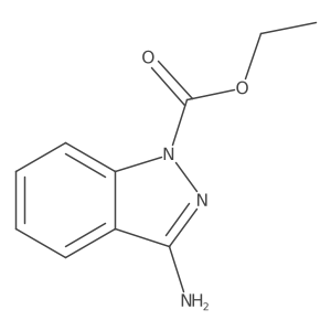 ethyl 3-amino-1H-indazole-1-carboxylate结构式